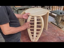 Woodworking Ideas Inspired By Leaves // How Craftsman Creates A Unique Chair With High Aesthetics