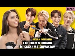 KPOP EXO CHEN & XIUMIN try Indian Lays, Kurkure ft. Sakshma Srivastav | Exclusive, funny, chaotic