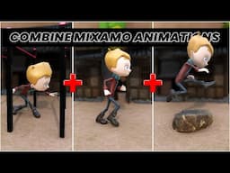 Combine multiple Animations from Mixamo Easily | Blender tutorial