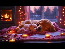 Cosy Valentine's Night | Sleeping Puppy, Rain & Relaxing Love Music 🌧️🐶💕