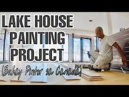 Painting a Lake house. Buhay pintor sa Canada. #painting #lakehouse #canadapainter #painter