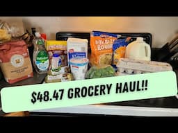 PANTRY CHALLENGE TIME!! || $48.47 GROCERY HAUL WITH PRICES