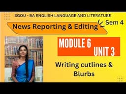 SGOU-News Reporting & Editing| Headlining & page layout| writing cutlines & blurbs