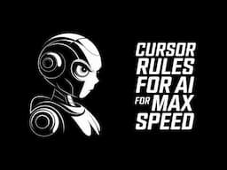 How to use "Rules For AI" for maximum speed in Cursor. Part of my 1000x course