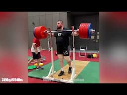 Lasha Talakhadze doing some light squats