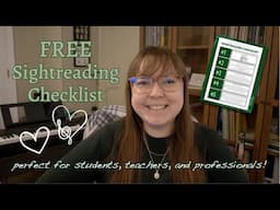 FREE Sightreading Checklist for Students and Teachers!