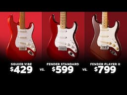 Fender Standard vs. Fender Player II vs. Squier Classic Vibe Series