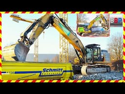 CAT 326, 336F, Mercedes Sattelkipper - Abbruchmaterial Verladen, Waiblingen, 2025. #caterpillar