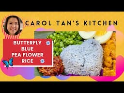 How to Cook Butterfly Blue Pea Flower Rice | Malaysian Rice Recipe