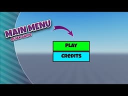 ROBLOX STUDIO | Easy Main Menu Tutorial