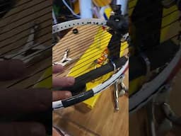 NEWBIE RACQUET STRINGERS! When TYING the MAINS try PLUCKING & PULLING to BALANCE TENSION - see how!