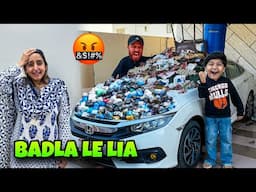 Anas Bhai ny sidra Api ki gari ko kachry se bhar deya 😳 || New car in garbage 😳 ||