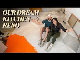 EP 9: Attempting Checkerboard Tile for the First Time!! | OUR DREAM KITCHEN RENOVATION