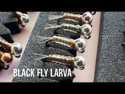 Black Fly Larva Fly Tying Video 4K - Tungsten Jig Nymph for Picky Trout - Quick and Easy to Tie