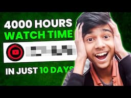 I Secretly Create A Youtube Channel And Gain 4000 Watch Hours *In Just 10 Days*