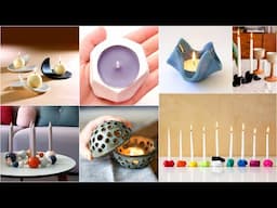 50+ Air Dry Clay Candle Holder Ideas! Home Decorations!