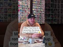 Mike Trout tries to remember the lineup from his MLB Debut 😅👀