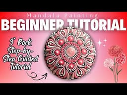 Easy 3-Inch Mandala Painting Tutorial for Beginners | Carnation-Inspired Colors