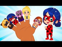 Ladybug & Cat Noir Finger Family | Songs for Kids | Groovy the Martian