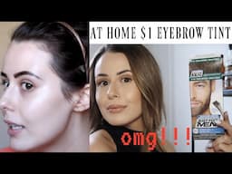 CHEAP EYEBROW TINTING AT HOME! (How-to)