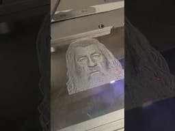 Engraving Gandalf on Aluminum!! #art #laser #lotr #gandalf #fiberlaser