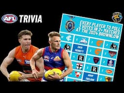 Every Player with MULTIPLE 3 Vote BROWNLOW Games in 2024 (AFL Trivia)