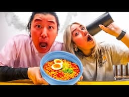 FIRST TO FINISH SPICY RAMEN CHALLENGE!