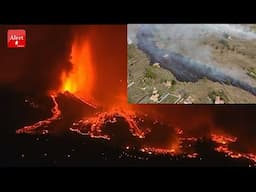 Lava pours out of volcano on La Palma in Spain's Canary Islands