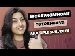 🚀 Work from home | Online tutor hiring | Teach multiple subjects | Earn up to 50,000 per month 💥