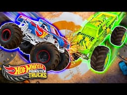 Darts, Chaos, and Challenges at Camp Crush! 🎯💥 | Hot Wheels Monster Trucks