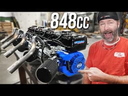 We Built a Custom Inline 4 Cylinder Engine Out of Lawn Mower Engines