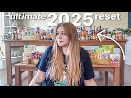 ULTIMATE Kitchen Clean & Declutter for 2025 Reset (cleaning & inventorying pantry + fridge) pt.2