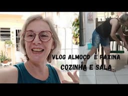 VLOG: ALMOÇO DELICIOSO + LIMPEZA DA SALA E COZINHA