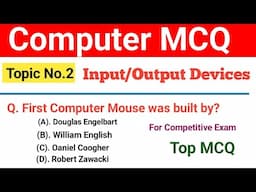 Input/Output Devices MCQ  || Test Your Knowledge || Topic Wise mcq ||for competitive exams ||