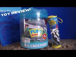 MEGA OCEAN ANIMAL TOY BUCKET TUBE TOY REVIEW! Whales Shark Octopus Seal Walrus