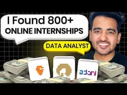 I Found 800 INTERNSHIPS for Data Analyst Role | Work From Home Internship for College Students