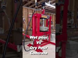 Dry Pour vs Wet Pour Concrete Test #shorts