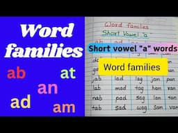 Short vowel "a" words/word families/an,am,at,ad,ab words #levelupphonics