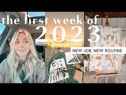 first weekly vlog of 2023 | going full time as an artist, new routine & running two businesses