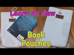 Beginner sewing. How to sew a soft book pouch tablet cover. Learn to sew a small bag for notebooks