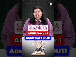 🎯AEEE 2025 Admit Card OUT✅Amrita University BTech | Exam Date? #BTech #AEEE2025 #AmritaUniversity