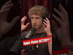 Zuck says QUEST IS WORSE than Apple Vision Pro??