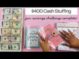 JANUARY CASH STUFFING 2025 | Paycheck Cash Stuffing | SAVINGS CHALLENGE STUFFING | Teddy Blake