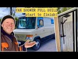 HOW TO Build a  Shower Start to Finish mercedes Camper Van Conversion