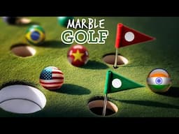 1 Hour of Intense MARBLE GOLF TV ! Epic Collisions & Countryball Showdown! Berlinde canicas