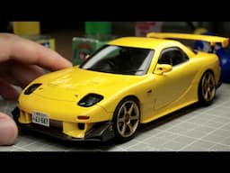 INITIAL D | Building Keisuke Takahashi’s Project D RX-7 | 1/24 Pre-Painted Model Kit | Aoshima