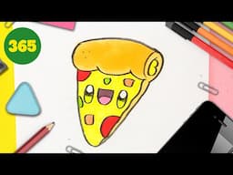 How to Draw a Cute pizza Step by Step – Kawaii Drawing Tutorial