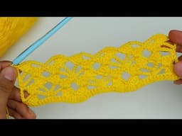 Extremely easy and stylish crochet stitch pattern! You won't believe it's over so quickly.