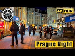 Night Prague Walking Tour of Enchanting Fairy-tale Mood 🇨🇿 Czech Republic 4K HDR ASMR