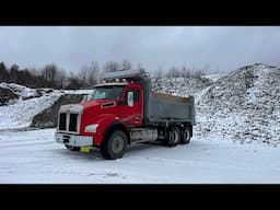 FIRST TIME AT A NEW QUARRY & HAD TO BACK IN OVER 1/4 MILE TO DUMP! 2025 KENWORTH T880